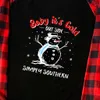 Cold Snowman Christmas Top And Bottom Pajamas
