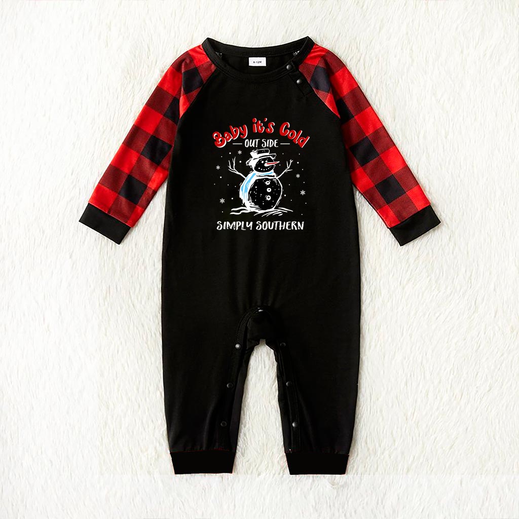 Cold Snowman Christmas Top And Bottom Pajamas