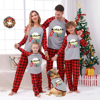 Christmas Pajamas Family Santa Is Coming