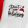 Warm Christmas Pajamas For Family Santa Hat Believing