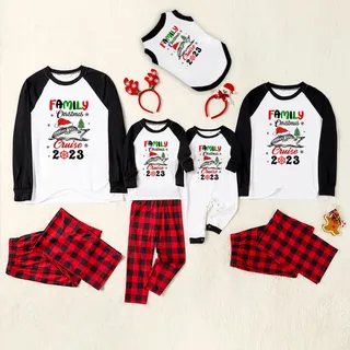 Funny Vacation Cruise 2023 Matching Christmas Pajamas For Family