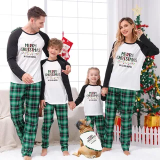 Ya Filthy Animal Plaid Matching Christmas PJs