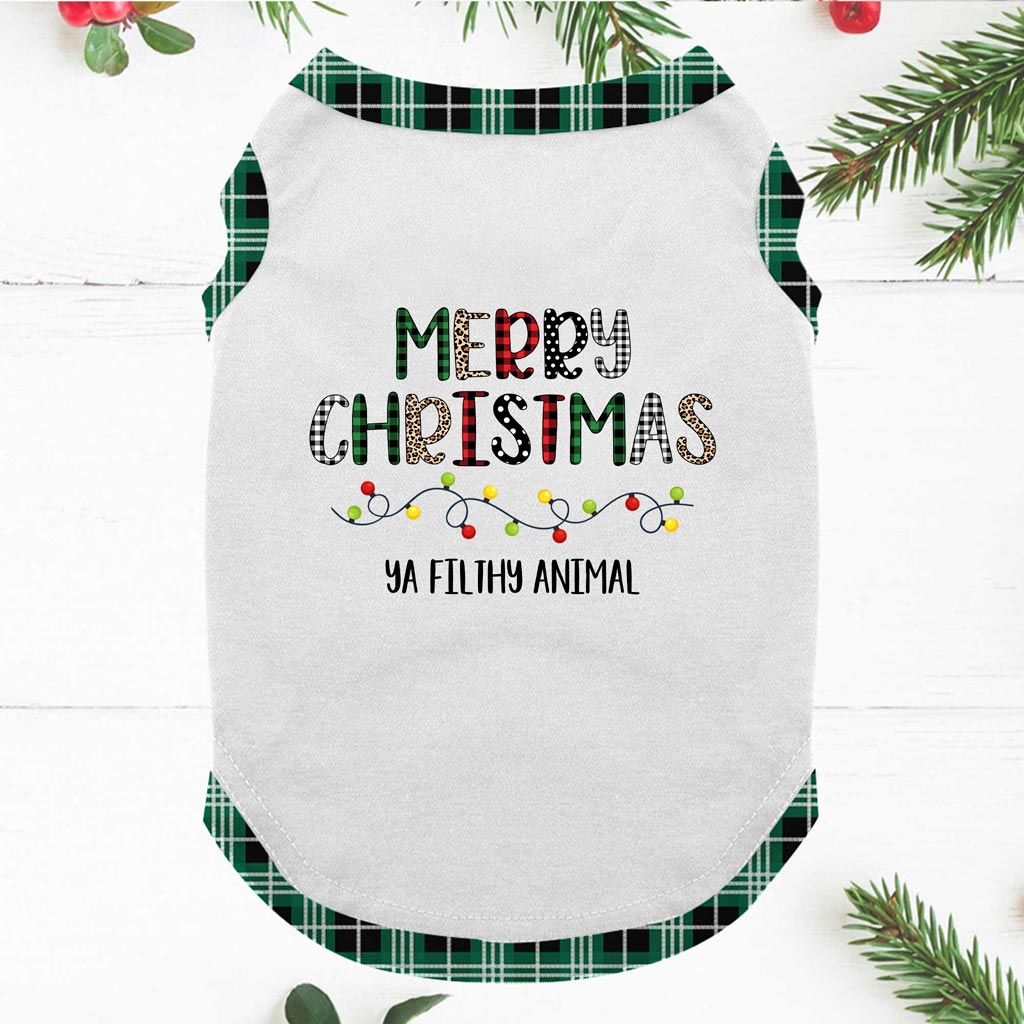 Ya Filthy Animal Plaid Matching Christmas PJs