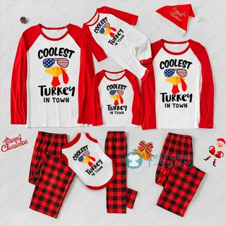 Thankful Turkey Matching Thanksgiving Pjs For Family