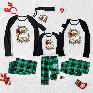 Funny Merry Christmas Black Santa Claus Pajamas For Adults