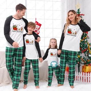 Funny Dachshund Christmas Pajamas Family Plaid