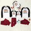 Black And White Plaid Christmas Characters Family Pjs