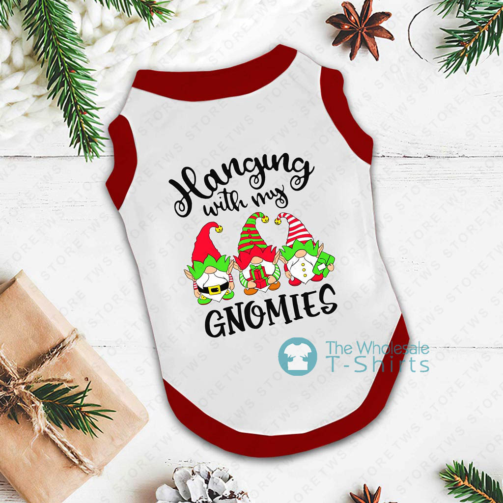 Hanging With My Gnomies Christmas Pjs Matching With Dog