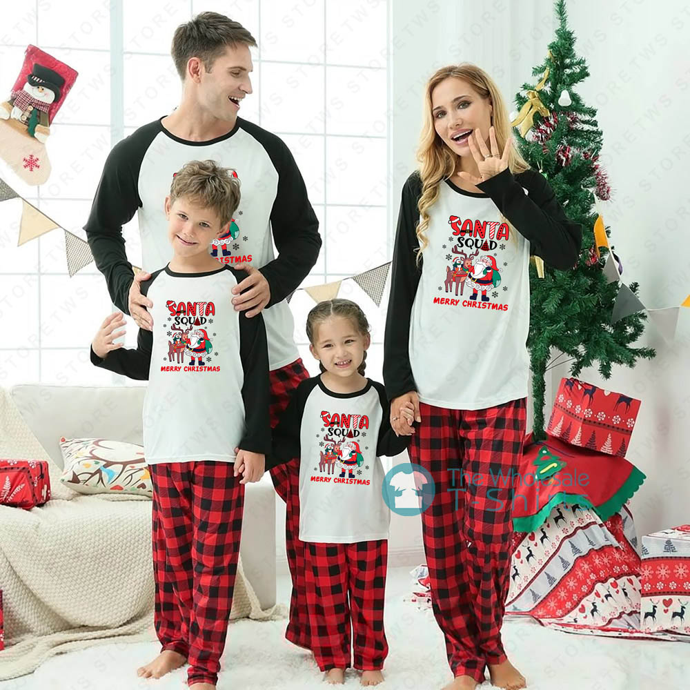 Family Matching Christmas Pjs Santa Squad Merry Xmas - variant image 1