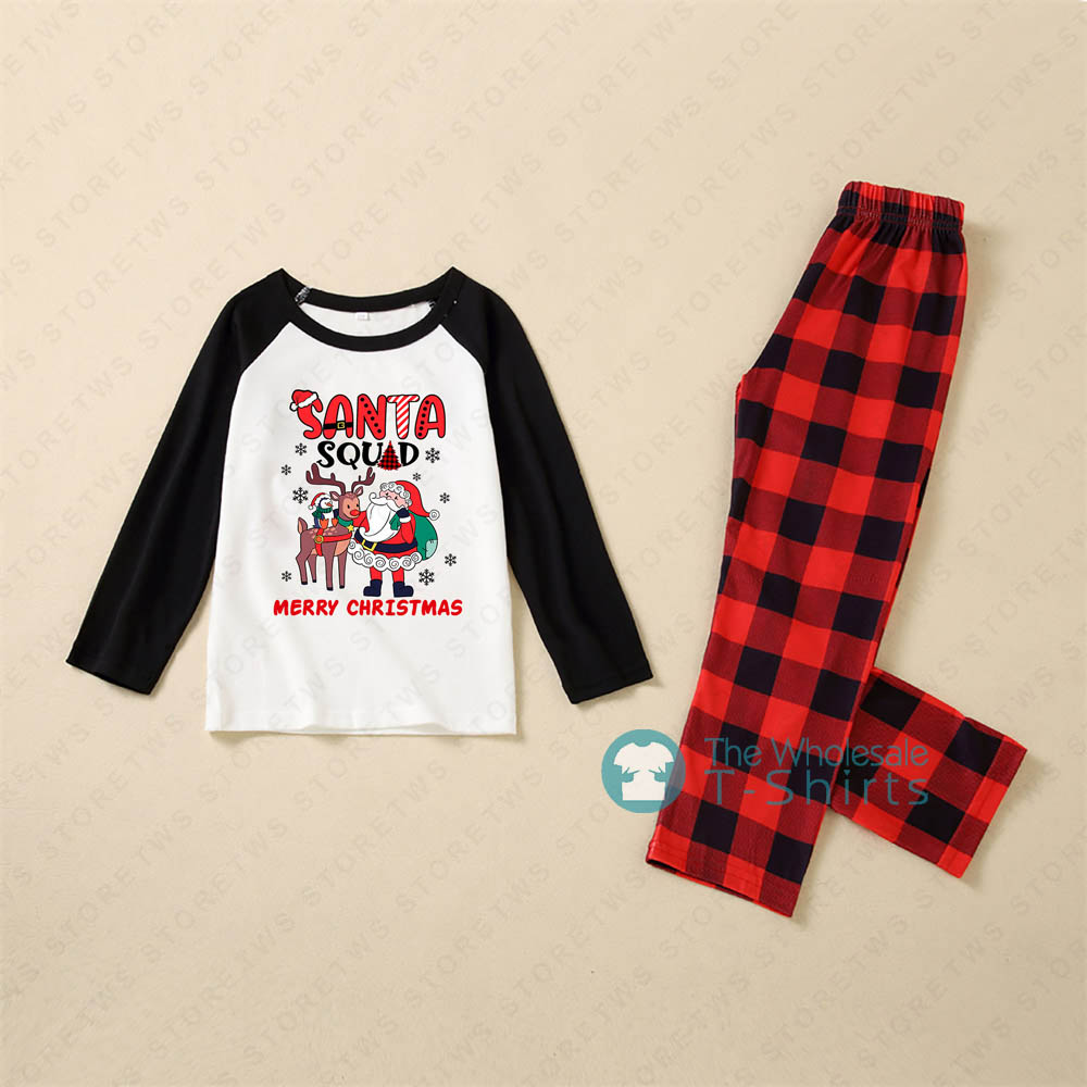 Family Matching Christmas Pjs Santa Squad Merry Xmas