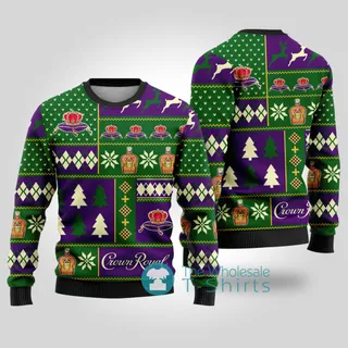Crown Royal Ugly Christmas Sweater Forest Green