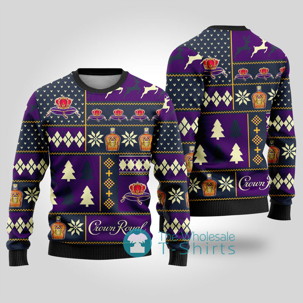 Crown Royal Ugly Christmas Sweater Navy - variant image 1