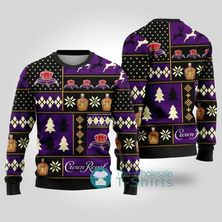 Crown Royal Ugly Christmas Sweater Black