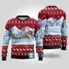 Santa's Flight Ugly Christmas Sweater Cardinal Red - variant image 1