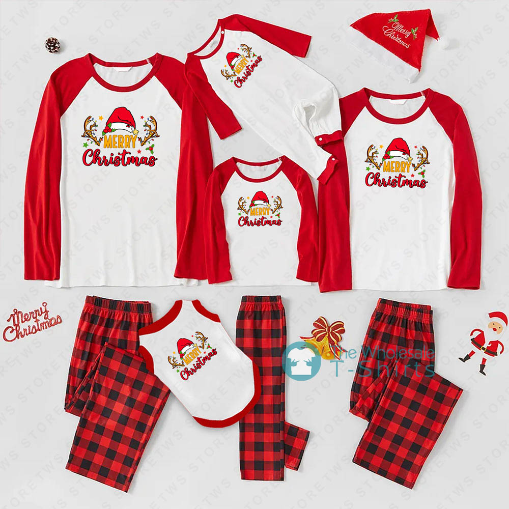 Cute Santa Hat Merry Xmas Christmas PJs Family