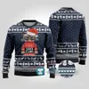 Ugly Santa Claws Cat Christmas Sweater Navy - variant image 1