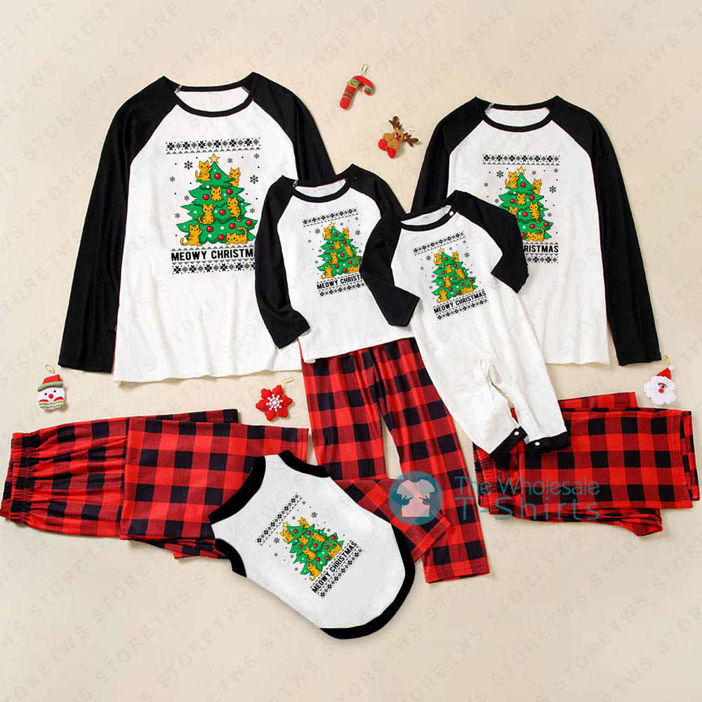 Meowy Christmas Family Holiday Pajamas