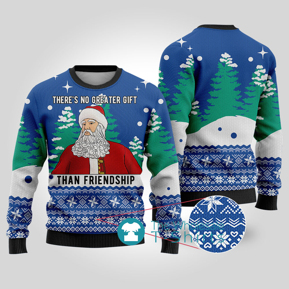 No Greater Gift Than Friendship The Polar Express Ugly Sweater Royal - variant image 1