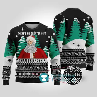 No Greater Gift Than Friendship The Polar Express Ugly Sweater Black