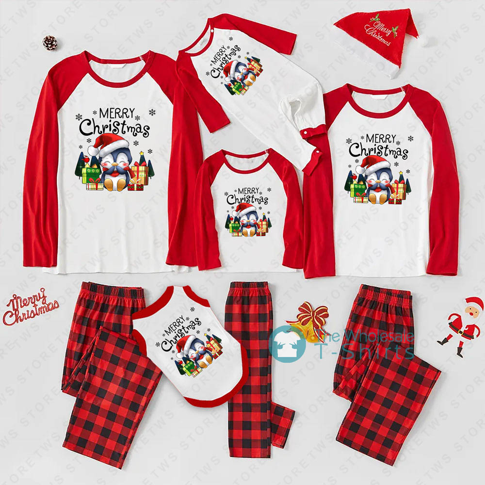 Cute Penguin Family Christmas Pajamas Sets