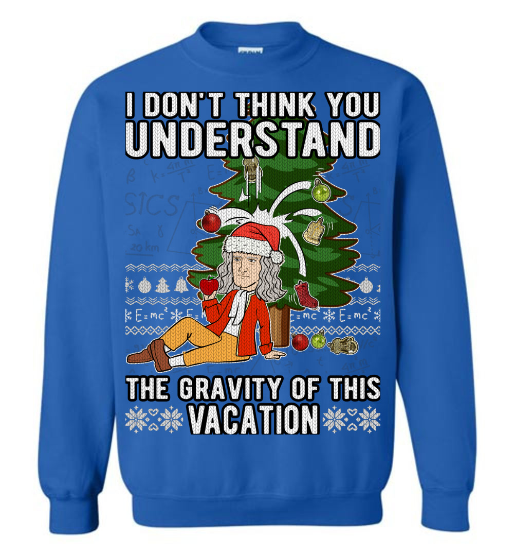 Men's Funny Science Isaac Newton Ugly Christmas Sweater - variant image 1
