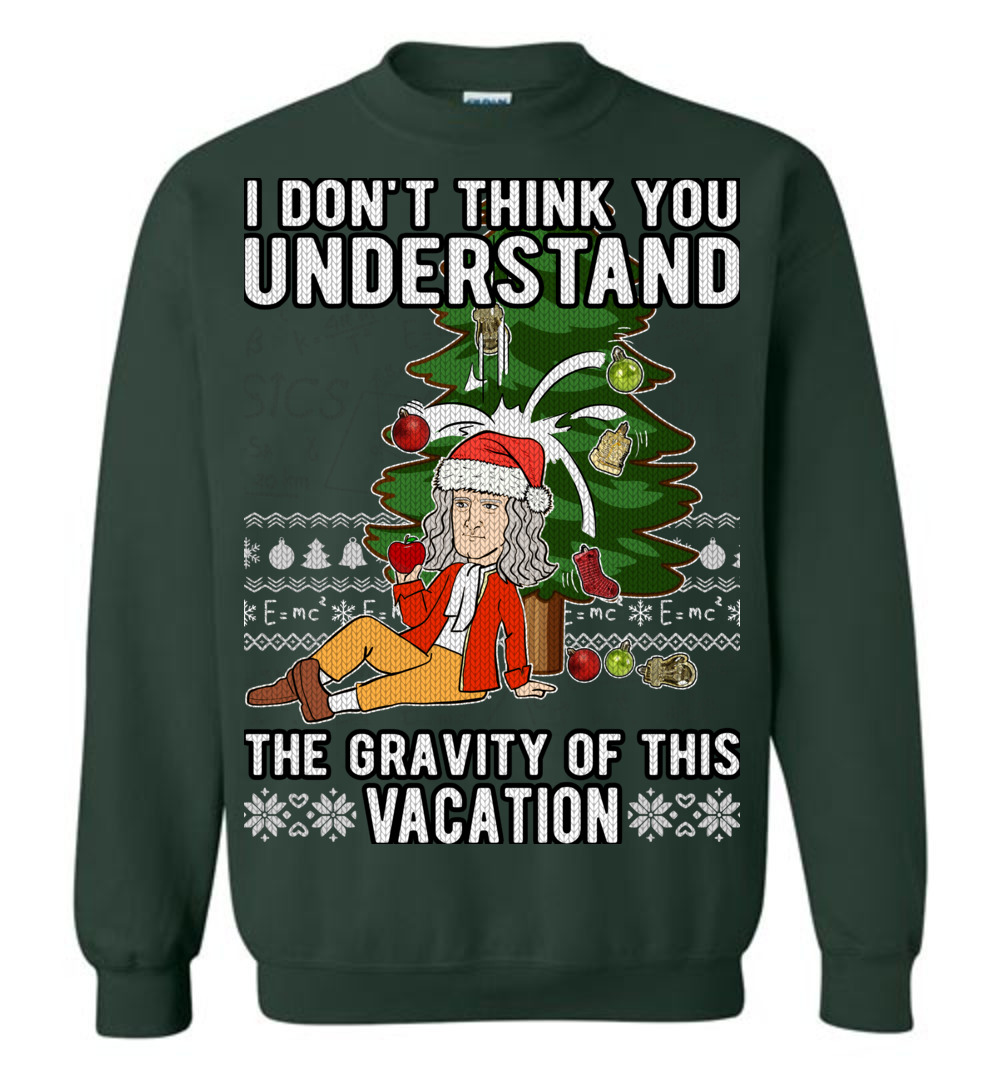 Men's Funny Science Isaac Newton Ugly Christmas Sweater
