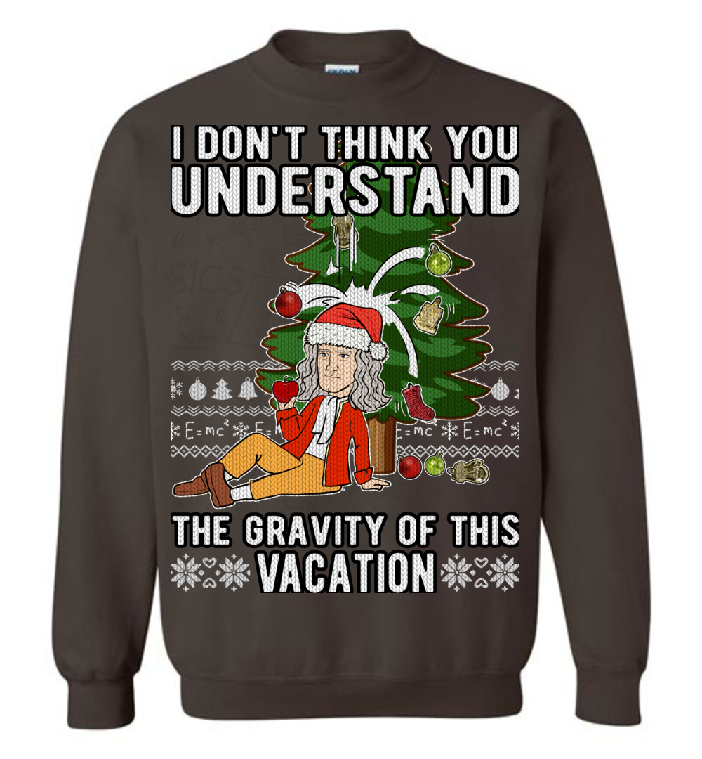 Men's Funny Science Isaac Newton Ugly Christmas Sweater
