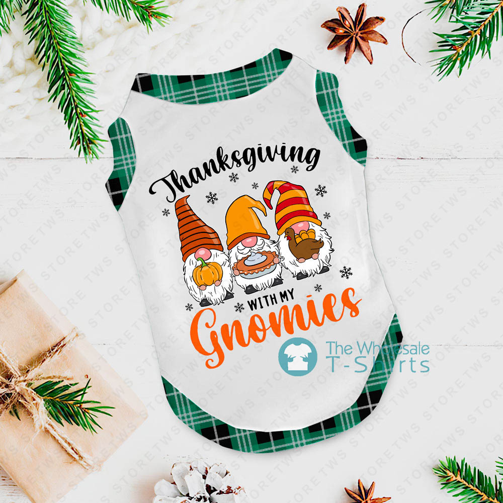 Thanksgiving With My Gnomies Matching Family Pajamas