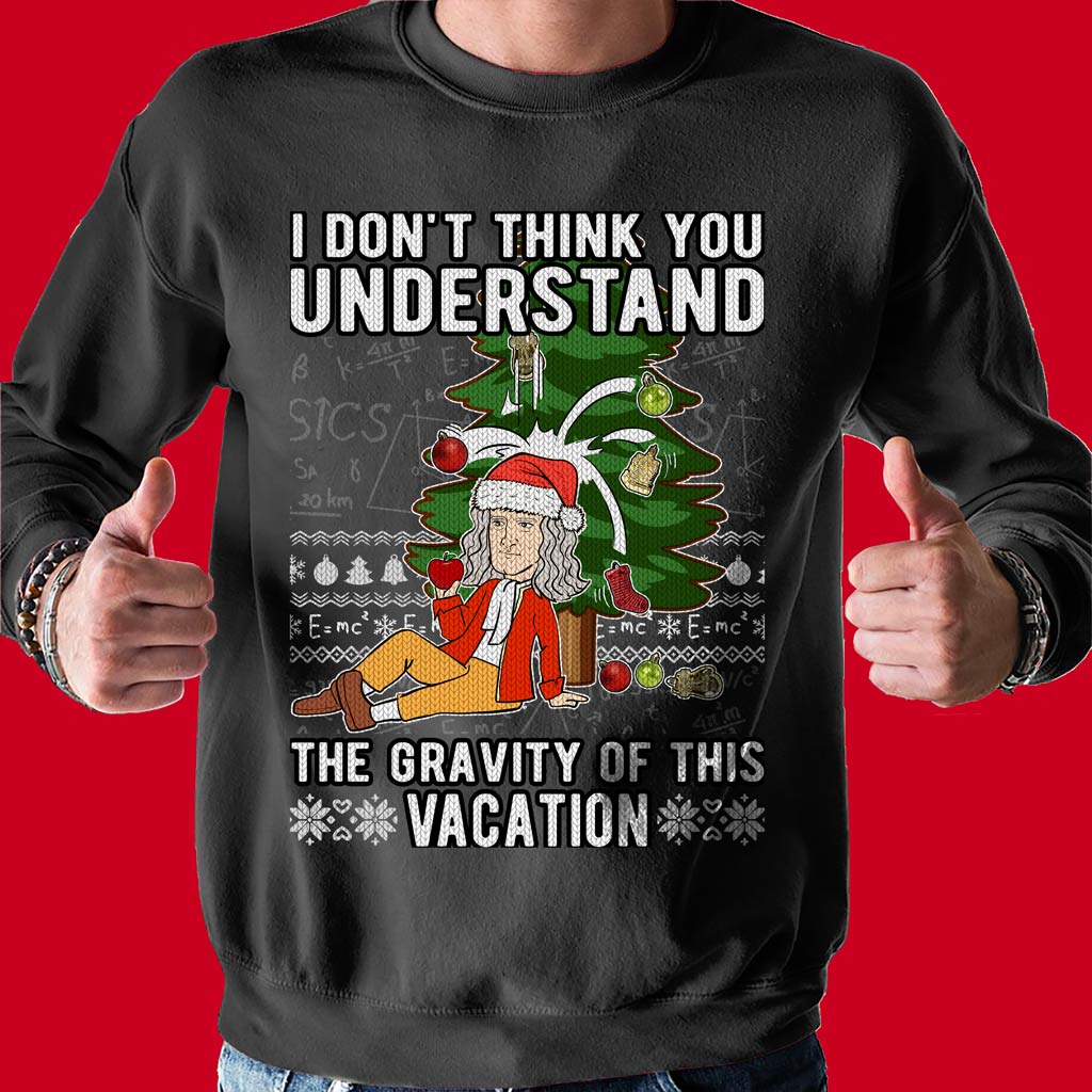 Men's Funny Science Isaac Newton Ugly Christmas Sweater