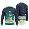 Funny Snowman Navy Ugly Christmas Sweater For Party - variant image 1