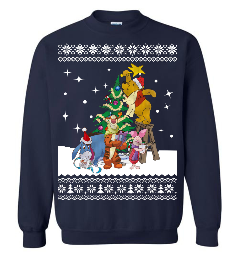Men's Winnie The Pooh Ugly Christmas Sweater