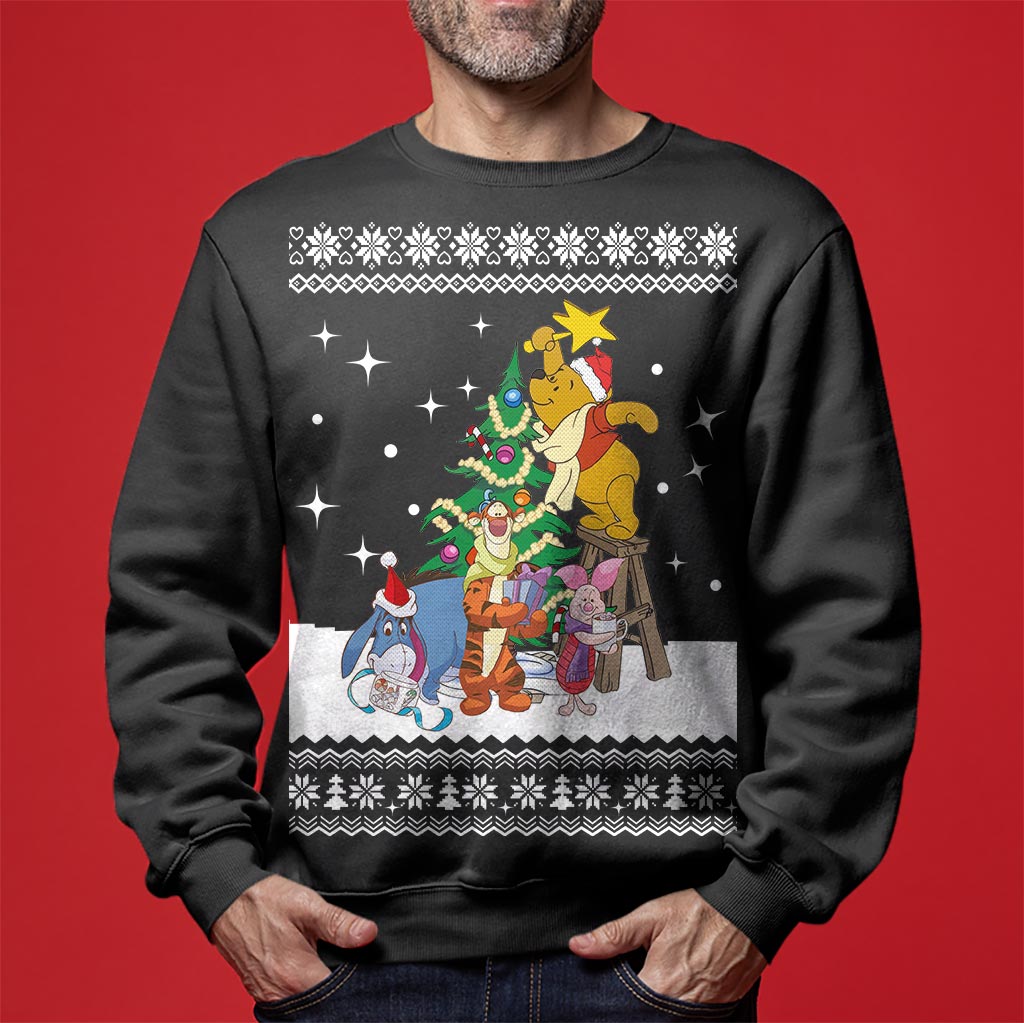 Men's Winnie The Pooh Ugly Christmas Sweater