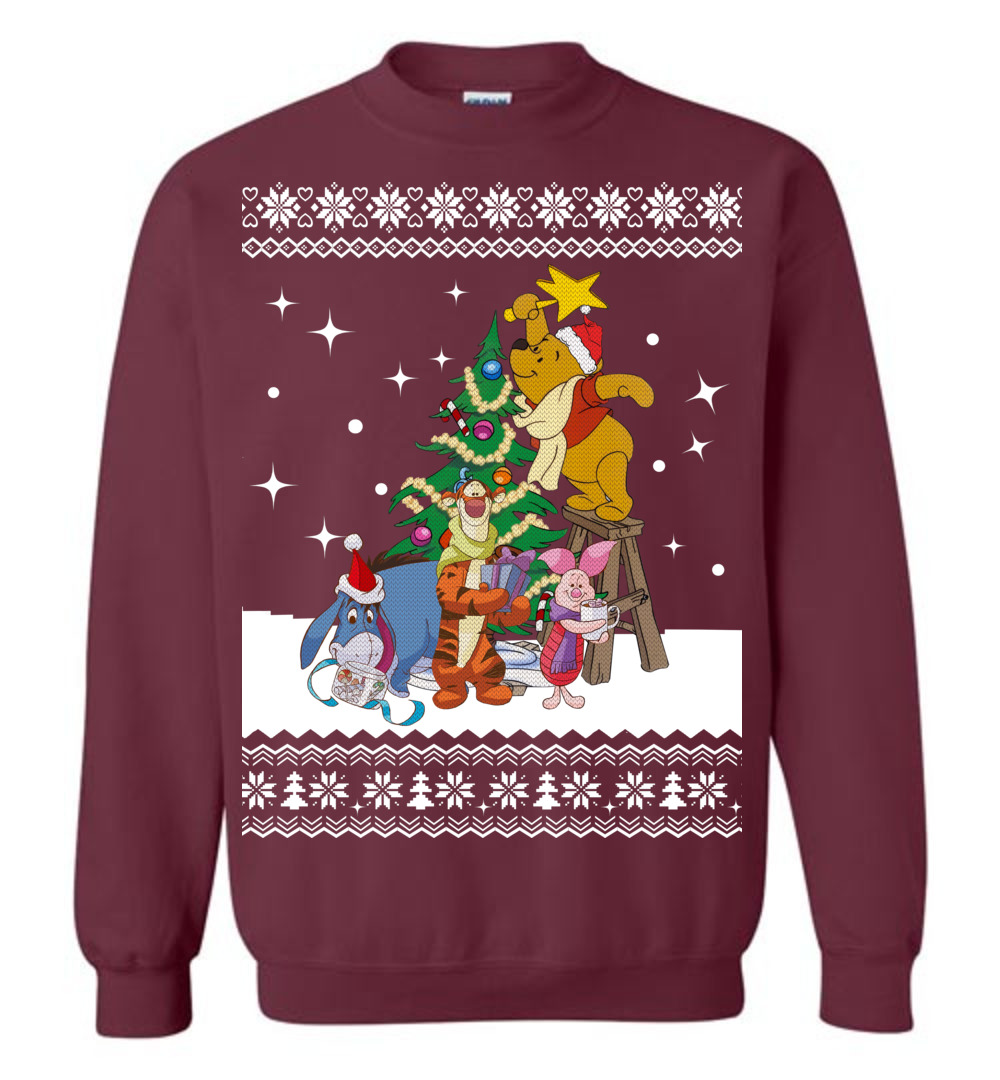 Men's Winnie The Pooh Ugly Christmas Sweater