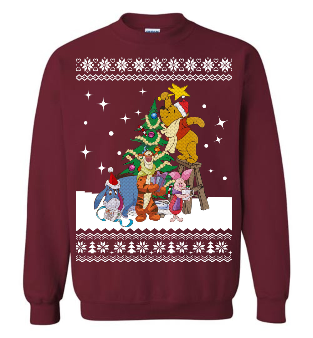 Men's Winnie The Pooh Ugly Christmas Sweater