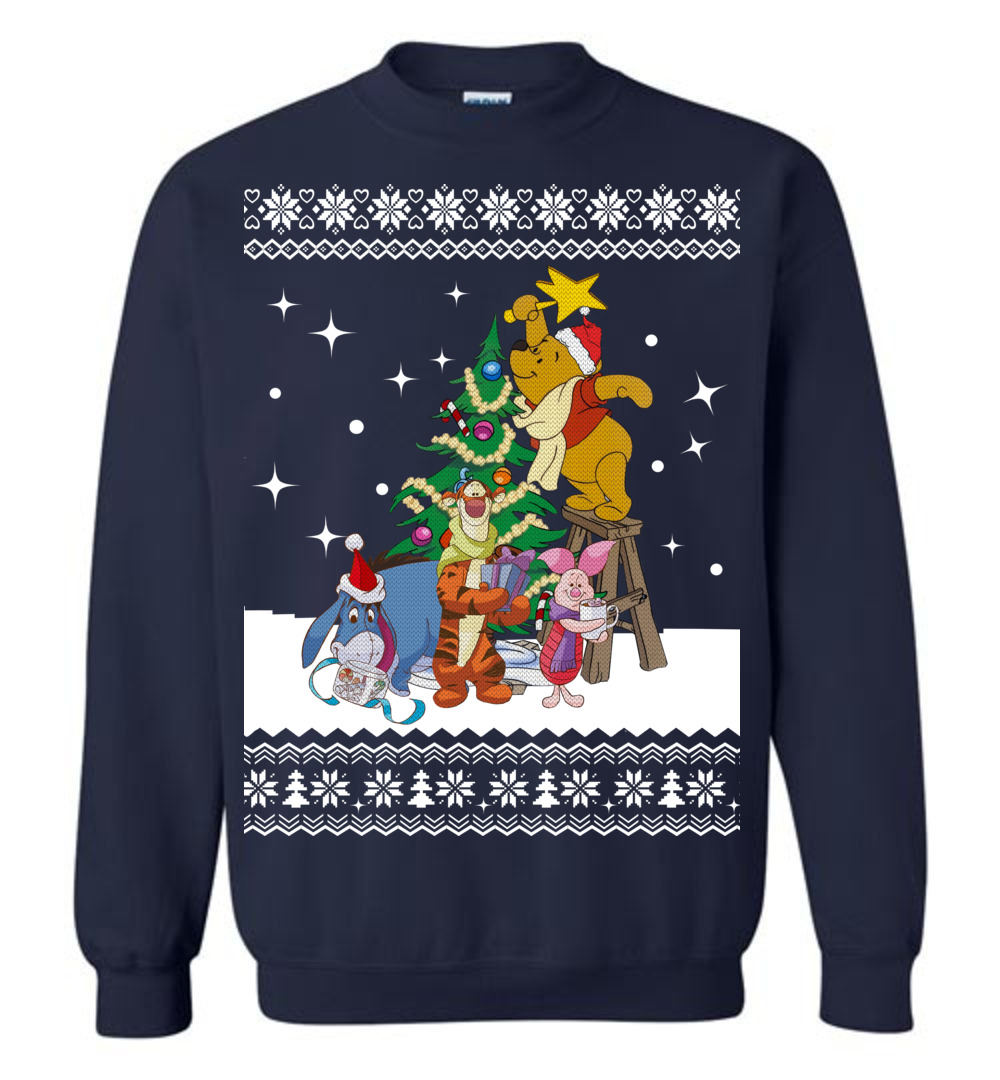 Men's Winnie The Pooh Ugly Christmas Sweater