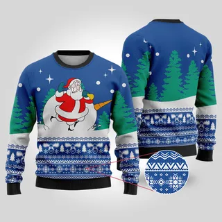 Funny Santa Elvis Royal Ugly Christmas Sweater
