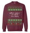 Most Likely To Deck The Halls Men's Ugly Christmas Sweaters