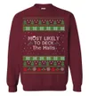 Most Likely To Deck The Halls Men's Ugly Christmas Sweaters