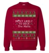 Most Likely To Deck The Halls Men's Ugly Christmas Sweaters