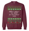 Most Likely To Shop On December 24th Men's Ugly Christmas Sweaters