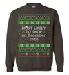Most Likely To Shop On December 24th Men's Ugly Christmas Sweaters