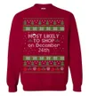 Most Likely To Shop On December 24th Men's Ugly Christmas Sweaters