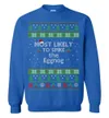 Most Likely To Spike The Eggnog Men's Ugly Christmas Sweaters - variant image 1