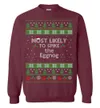 Most Likely To Spike The Eggnog Men's Ugly Christmas Sweaters