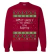 Most Likely To Spike The Eggnog Men's Ugly Christmas Sweaters