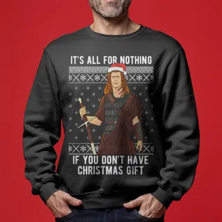 Men's Braveheart Ugly Christmas Sweater