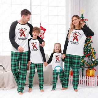 Funny Dabbing Santa Claus It's The Most Wonderful Time Of The Year Family Pajama Sets