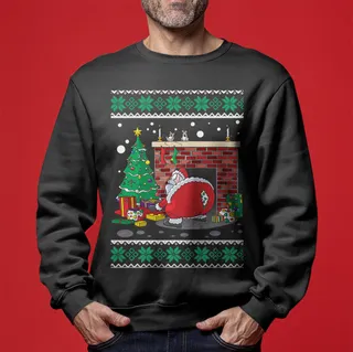 Men's Santa Rip Pants Ugly Christmas Sweater