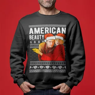 Men's American Beauty Ugly Christmas Sweater