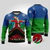 Jesus And Santa Titanic Ugly Christmas Sweater Royal - variant image 1